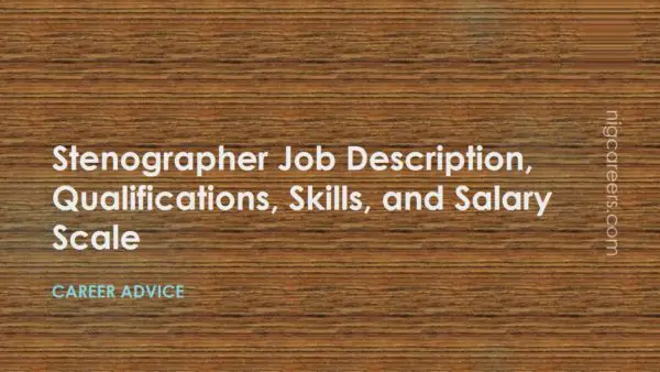 Stenographer Job Description