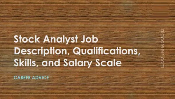 Stock Analyst Job Description