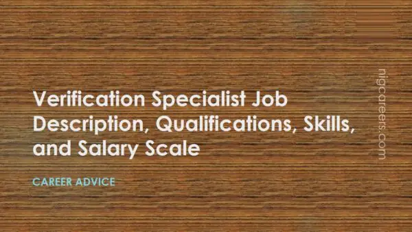 Verification Specialist Job Description