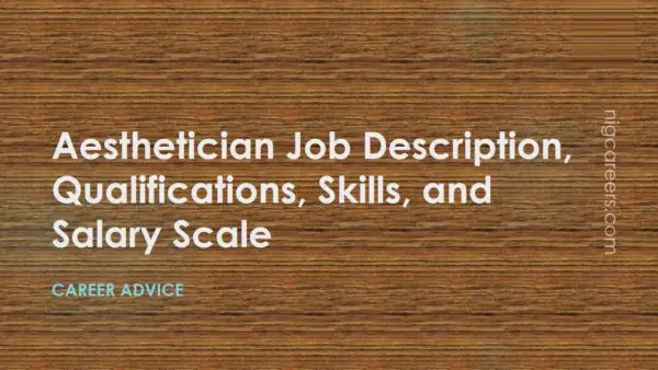 Aesthetician Job Description