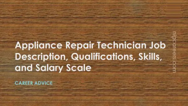 Appliance Repair Technician Job Description