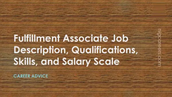 Fulfillment Associate Job Description