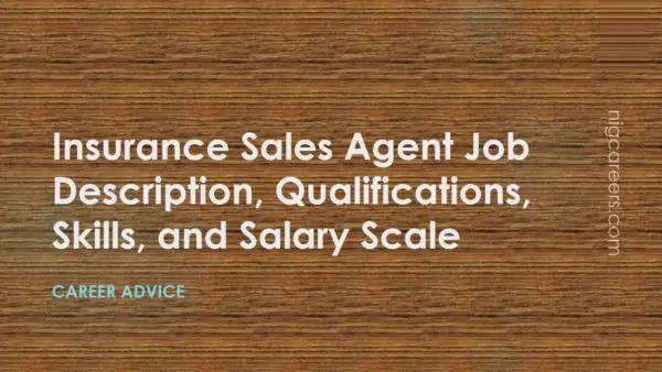 Insurance Sales Agent Job Description