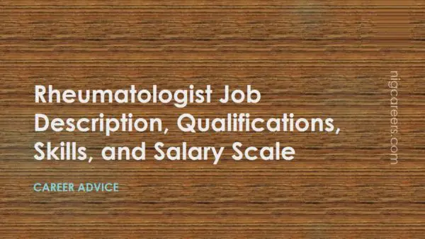 Rheumatologist Job Description