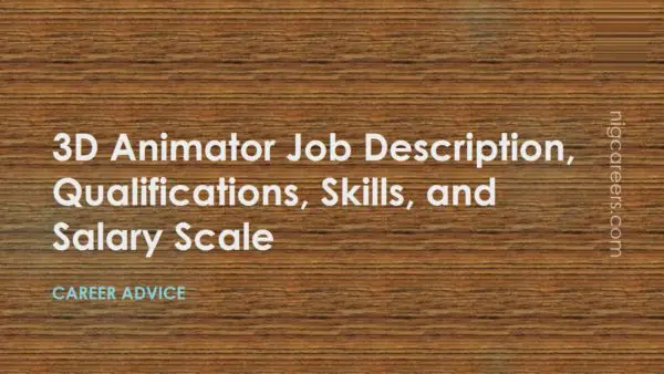 3D Animator Job Description
