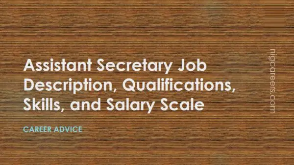Assistant Secretary Job Description
