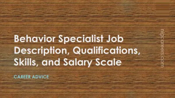 Behavior Specialist Job Description
