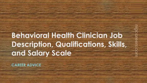 Behavioral Health Clinician Job Description