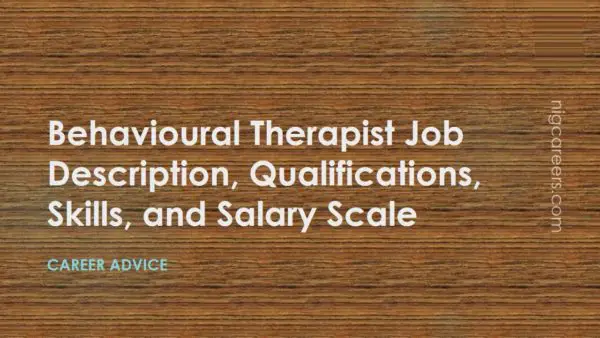Behavioural Therapist Job Description