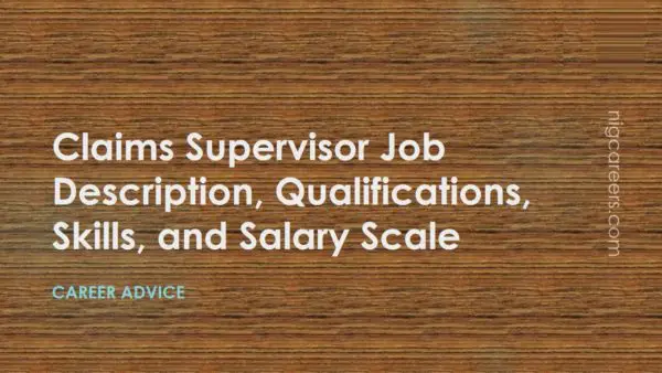 Claims Supervisor Job Description