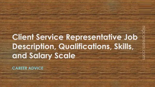 Client Service Representative Job Description
