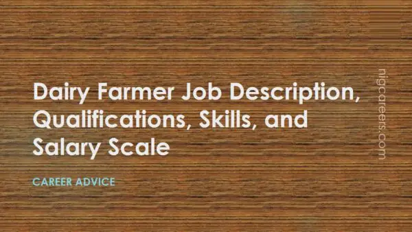 Dairy Farmer Job Description