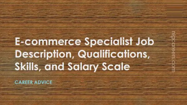 E-commerce Specialist Job Description