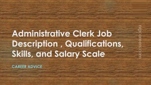Administrative Clerk Job Description 
