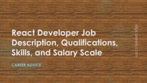 React Developer Job Description